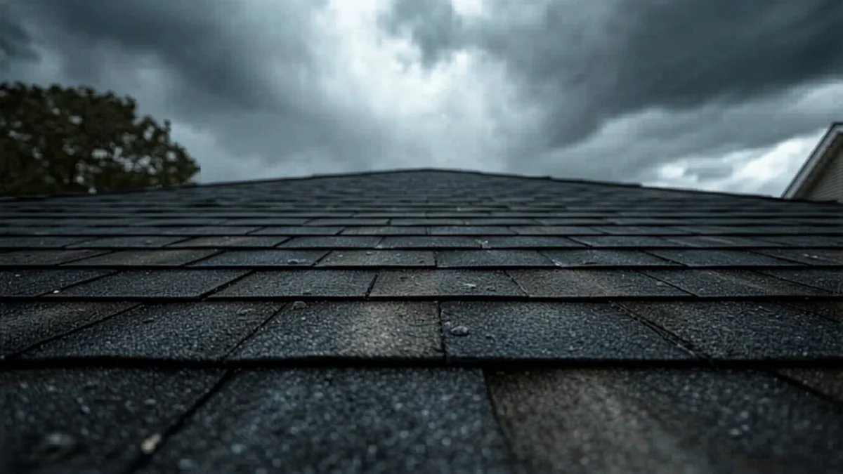 Hail damage on asphalt shingles — DFW Texas roof inspection after storm